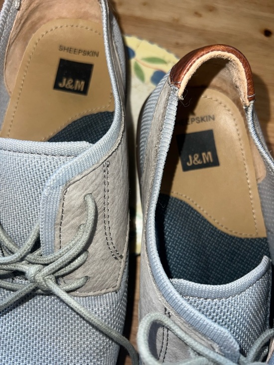 Men’s Light Gray Sheepskin-Lined Lace-Up Derbys main image 4